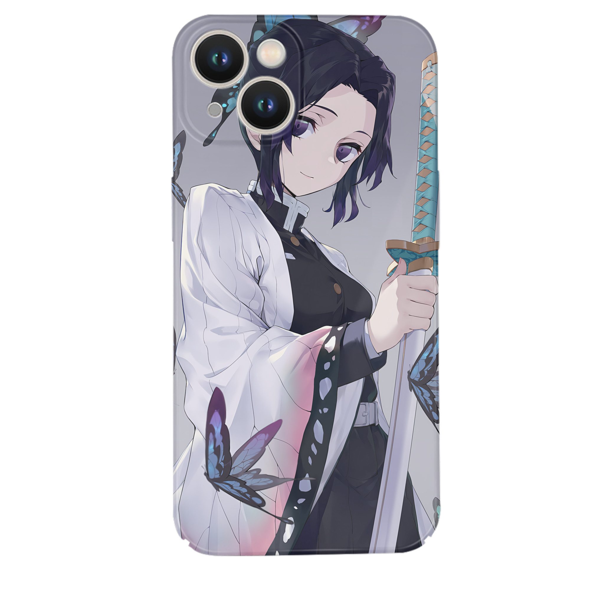 （画像用） 鬼滅の刃（きめつのやいば）蟲柱-胡蝶 しのぶ／こちょう しのぶ Kochou Shinobu 【iPhone 14シリーズ対応】ハードケース